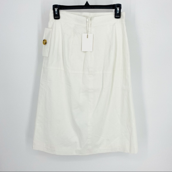 C/MEO Collective white button pencil skirt NWT - Picture 4 of 10